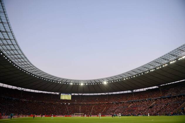FUSSBALL CHAMPIONS LEAGUE FINALE SAISON 2014 2015 Juventus Turin - FC Barcelona Barca 06.06.2015 Uebersicht Berliner Olympiastadion 