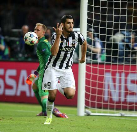 Championsleague Finale: Juventus Turin vs. FC Barcelona Barca Championsleague Finale: Juventus Turin vs. FC Barcelona Alvaro Morata (Turin) jubelt über sein Tor zum 1:1 nphxBratic