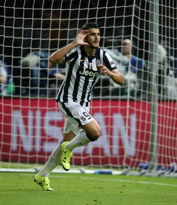 Championsleague Finale: Juventus Turin vs. FC Barcelona Barca Championsleague Finale: Juventus Turin vs. FC Barcelona Alvaro Morata (Turin) jubelt über sein Tor zum 1:1 nphxBratic