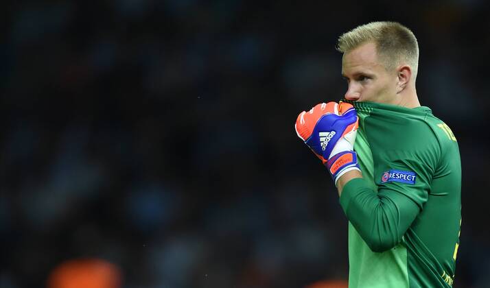 FUSSBALL CHAMPIONS LEAGUE FINALE SAISON 2014 2015 Juventus Turin - FC Barcelona Barca 06.06.2015 Daumen hoch: Torwart Marc Andre ter Stegen (FC Barcelona) 