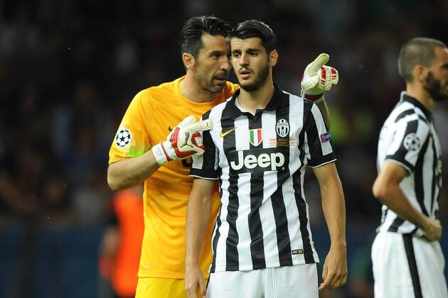 IPP20150606 Football - soccer: UEFA Champions League, Final 2015, Juventus Turin - FC Barcelona Barca gianluigi buffon, alvaro morata xHOCHxZWEIx xItalyxPhotoxPressx 