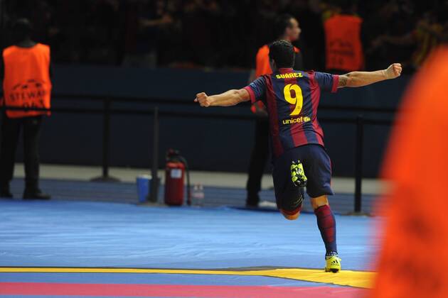 FC Barcelona Barca Forward, Luis Alberto Suarez Diaz - LUIS SUAREZ, number 9 celebrates after scoring a goal (1,2). Round FINAL of the CHAMPIONS league soccer match between Juventus - FC Barcelona at the estadio olímpico de berlín olympischer platz berlín alemania estadium Berlin - Deutchland by June 6 2015. 