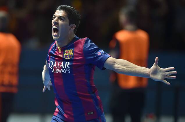 FUSSBALL CHAMPIONS LEAGUE FINALE SAISON 2014 2015 Juventus Turin - FC Barcelona Barca 06.06.2015 Luis Suarez (FC Barcelona) bejublt seinen Treffer zum 1:2 