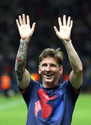 Lionel Andres Messi Freude Emotion jubelnd Jubel nach Spielende Pokalsieger Pokalgewinner Sieger Gewinner Fußball Fussball UEFA Championsleague Finale Saison 2014 2015 06.06.2015 Juventus Turin Juve vs. FC Barcelona Barca Barca