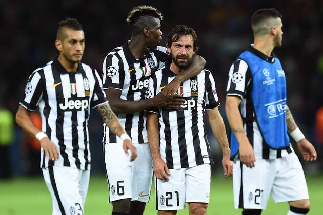 Mg Berlin 06 06 2015 - finale Champions League Juventus Turin vs FC Barcelona (Barca): Enttäuschung Paul Pogba-Andrea Pirlo 