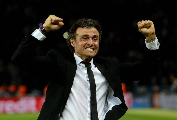 06.06.2015, xjhx, Fussball Champions League, Juventus Turin - FC Barcelona Barca v.l. Luis Enrique (Trainer Head Coach FC Barcelona) jubeln jubelt nach Spielende.
