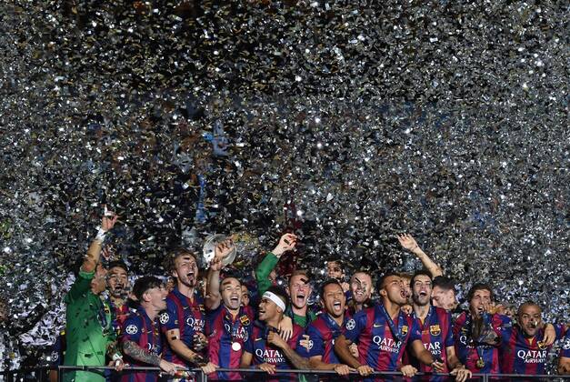 FUSSBALL CHAMPIONS LEAGUE FINALE SAISON 2014 2015 Juventus Turin - FC Barcelona Barca 06.06.2015 Der FC Barcelona gewinnt die Champions League 2015 