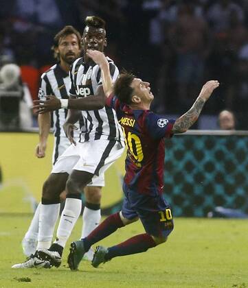 Champions League final between FC Barcelona (Barca) and Juventus Turin in Berlin. In this picture, Pogba and Messi. xFRANCESCxADELANTADOx 