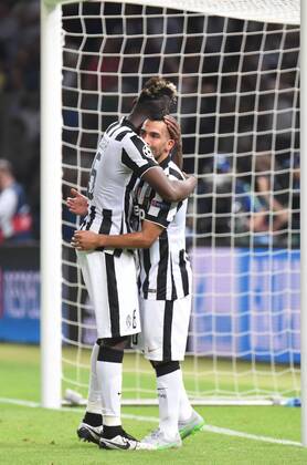 June 5, 2015 - Berlin, Germany - Pogba and Tevez during the final Champions League football match between Barcellona and Juventus at Olympiastadium in ..Berlino, Germany, on June; 6, 2015. Soccer,Final Champions League: Juventus vs Barcellona  - ZUMAn230