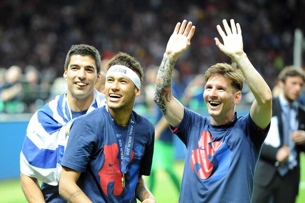 IPP20150606 Football - soccer: UEFA Champions League, Final 2015, Juventus Turin - FC Barcelona Barca luis suarez, neymar, lionel messi xHOCHxZWEIx xItalyxPhotoxPressx 