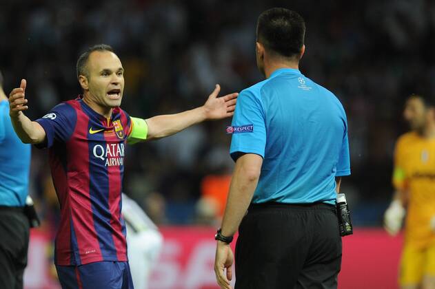 FC Barcelona Barca Midfielder, Andres Iniesta Lujan - ANDRES INIESTA, number 8 . Round FINAL of the CHAMPIONS league soccer match between Juventus - FC Barcelona at the estadio olímpico de berlín olympischer platz berlín alemania estadium Berlin - Deutchland by June 6 2015. 