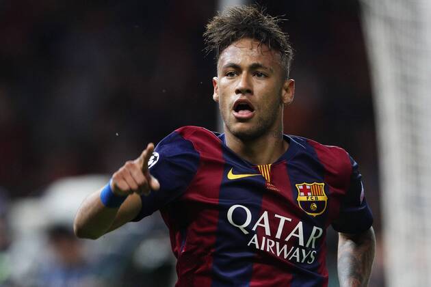 SOCCER - CL, Barcelona vs Juventus BERLIN,GERMANY,06.JUN.15 - SOCCER - UEFA Champions League Final, FC Barcelona Barca vs Juventus Turin. Image shows the rejoicing of Neymar (Barcelona). GEPAxpictures xMathiasxMandl