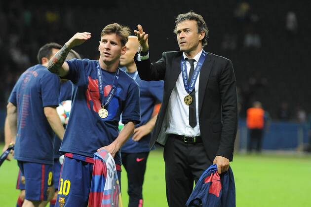 IPP20150607 Football - soccer: UEFA Champions League, Final 2015, Juventus Turin - FC Barcelona Barca: lionel messi, luis enrique xHOCHxZWEIx xItalyxPhotoxPressx 