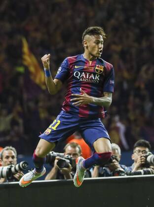 NEYMAR, Barca 11 Jubel nach Torschuss, schiesst Tor,das aberkannt wird FC Barcelona Barca - JUVENTUS TURIN (3 -1 ) Fussball UEFA Champions League, Finale, im Olympiastadion Berlin, Deutschland am 06.06.2016 CL Saison 2014 2015