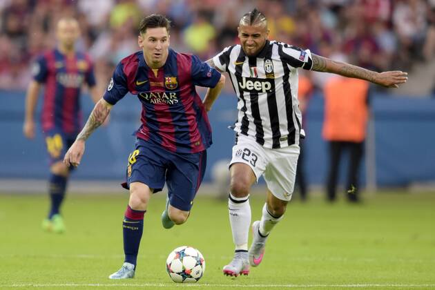 June 6, 2015 - Berlin, - 150606 Barcelonas Lionel Messi, Juventus Arturo Vidal - Champions League Finale, Juventus Turin vs FC Barcelona (Barca).. BILDBYRAN kod JM 87024 News - June 6, 2015  - ZUMAb138