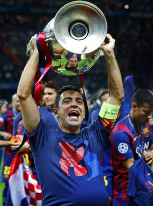 Xavi Hernandez of FC Barcelona Barca during the UEFA Champions League final match between Barcelona and Juventus on June 6, 2015 at the Olympic stadium in Berlin, Germany. Barcelona v Juventus Champions League final 2014 2015 xVIxxIVx 3950665