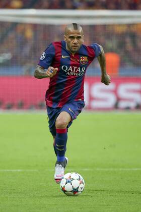 Dani Alves FC Barcelona Barca 22) waehrend des Champions League Finales zwischen Juventus Turin und dem FC Barcelona am 06.06.2015 im Berliner Olympia Stadion ( Copyright: Schülerx xEibner-Pressefoto EP_jse