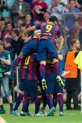 Samstag 06.06.2015, Fussball, Saison 2014 2015, UEFA Champions League Finale 2015 in Berlin, Juventus Turin - FC Barcelona Barca 1:3, Torjubel um 0:1 durch Ivan Rakitic (Barcelona) DeFodi001