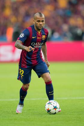 Samstag 06.06.2015, Fussball, Saison 2014 2015, UEFA Champions League Finale 2015 in Berlin, Juventus Turin - FC Barcelona Barca 1:3, Dani Alves (Barcelona) DeFodi001