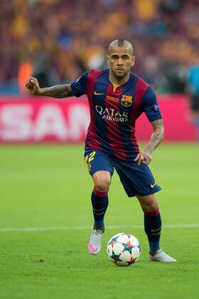 Samstag 06.06.2015, Fussball, Saison 2014 2015, UEFA Champions League Finale 2015 in Berlin, Juventus Turin - FC Barcelona Barca 1:3, Dani Alves (Barcelona) DeFodi001