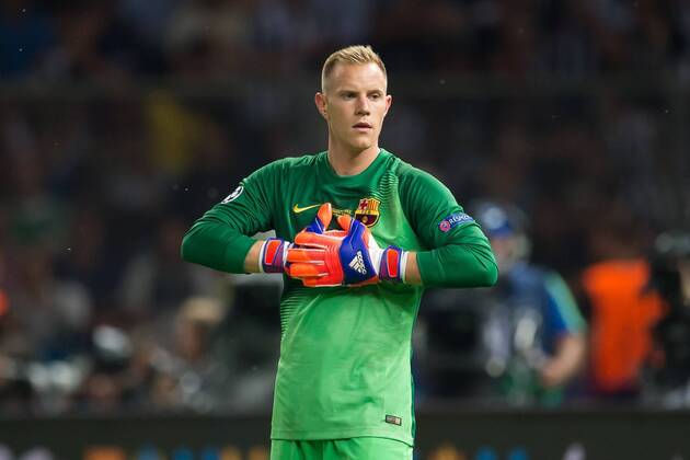 Samstag 06.06.2015, Fussball, Saison 2014 2015, UEFA Champions League Finale 2015 in Berlin, Juventus Turin - FC Barcelona Barca 1:3, Torwart Marc-Andre Ter Stegen (Barcelona) DeFodi001