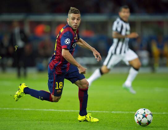 Fussball Berlin Olympiastadion 06.06.2015 UEFA CHAMPIONS LEAGUE FINALE Juventus Turin ITA geg FC Barcelona Barca ESP 1 : 3 FC Barcelona CHAMPIONS LEAGUE Gewinner 2015 JORDI ALBA Ramos Barca18