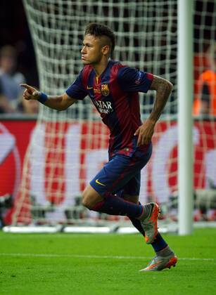 Fussball Berlin Olympiastadion 06.06.2015 UEFA CHAMPIONS LEAGUE FINALE Juventus Turin ITA geg FC Barcelona Barca ESP 1 : 3 FC Barcelona CHAMPIONS LEAGUE Gewinner 2015 NEYMAR da Silva Santos Junior Barca 11