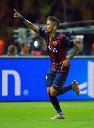 Fussball Berlin Olympiastadion 06.06.2015 UEFA CHAMPIONS LEAGUE FINALE Juventus Turin ITA geg FC Barcelona Barca ESP 1 : 3 FC Barcelona CHAMPIONS LEAGUE Gewinner 2015 NEYMAR da Silva Santos Junior Barca 11