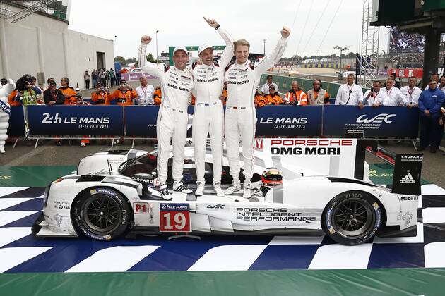 Motorsports: FIA WEC 2015: 24 Heures du Mans, Porsche 919 Hybrid, Porsche Team: Nico Huelkenberg, Earl Bamber, Nick Tandy xHOCHxZWEIx