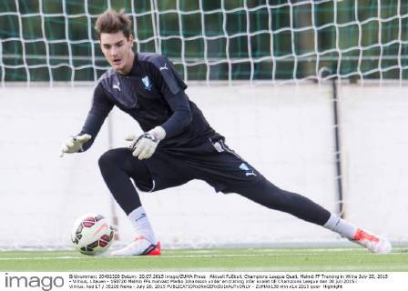 Aktuell Fußball, Champions League Quali, Malmö FF Training in Wilna July 20, 2015 - Vilnius, Litauen - 150720 Malmö FFs malvakt Marko Johansson under en träning infar kvalet till Champions League den 20 juli 2015 i Vilnius. kod LT 35106 News - July 20, 2015  - ZUMAb138