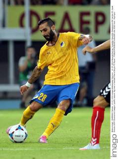 21.07.2015 Skopje(Former Yugoslav Republic Macedonia) FK Vardar-FC Apoel Nicosia UEFA Champions League qualify second leg men s football Mario Sergio FC Apoel : 
