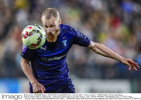 July 21, 2015 - Vilnius, Litauen - 150721 Malmö FFs Jo Inge Berget - - Zalgiris Vilnius VMFD vs Malmö FF - Champions League den 21 juli 2015 Vilnius. .Foto: LUDVIG THUNMAN BILDBYRAN kod LT 35107 News - July 21, 2015  - ZUMAb138