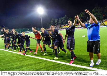 July 21, 2015 - Vilnius, Litauen - 150721 Malmö FFs players - - Zalgiris Vilnius VMFD vs Malmö FF - Champions League den 21 juli 2015 Vilnius. .Foto: LUDVIG THUNMAN BILDBYRAN kod LT 35107 News - July 21, 2015  - ZUMAb138