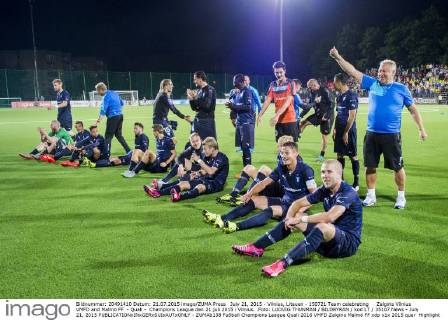 July 21, 2015 - Vilnius, Litauen - 150721 Team celebrating Zalgiris Vilnius VMFD and Malmö FF - Quali - Champions League den 21 juli 2015 i Vilnius. .Foto: LUDVIG THUNMAN BILDBYRAN kod LT 35107 News - July 21, 2015  - ZUMAb138