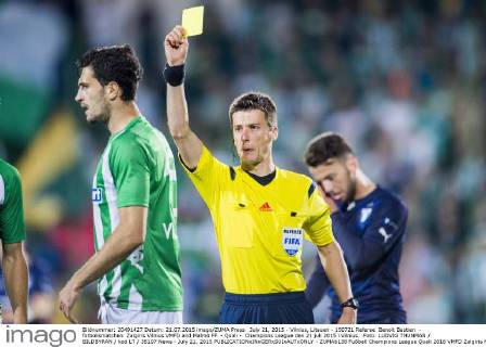 July 21, 2015 - Vilnius, Litauen - 150721 Referee Benoit Bastien - fotbollsmatchen Zalgiris Vilnius VMFD and Malmö FF - Quali - Champions League den 21 juli 2015 i Vilnius. .Foto: LUDVIG THUNMAN BILDBYRAN kod LT 35107 News - July 21, 2015  - ZUMAb138