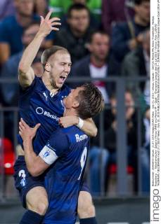 July 21, 2015 - Vilnius, Litauen - 150721 Malmö FFs Anton Tinnerholm Markus Rosenberg - fotbollsmatchen Zalgiris Vilnius VMFD and Malmö FF - Quali - Champions League den 21 juli 2015 i Vilnius .Foto: LUDVIG THUNMAN BILDBYRAN kod LT 35107 News - July 21, 2015  - ZUMAb138