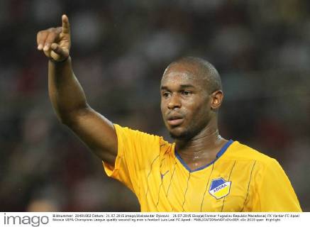 21.07.2015 Skopje(Former Yugoslav Republic Macedonia) FK Vardar-FC Apoel Nicosia UEFA Champions League qualify second leg men s football Luis Leal FC Apoel : 