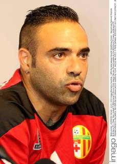 UEFA Europa League Second Qualifying Round - Second Leg National Stadium Birkirkara FC v West Ham United FC Birkirkara FC former Italy player Fabrizio Miccoli speaks at the Birkirkara FC press conference PK Pressekonferenz a day before the UEFA Europa League second qualifying round, second leg match in Malta between Birkirkara FC and West Ham United FC. UEFA Europa League - Birkirkara FC v West Ham United FC BKR_WHU_2015