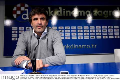Zoran Mamic press conference PK Pressekonferenz 27.7.2015., Croatia, Zagreb - Dinamo s coach Zoran Mamic held a press conference ahead of the first match of third qualifying round of the Champions League in which GNK Dinamo plays against the Norwegian representative FK Molde.  MarkoxPrpic PIXSELL