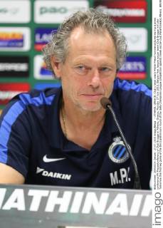 - ATHENS, GREECE: Club s head coach Michel Preud homme pictured during a press conference PK Pressekonferenz of Club Brugge in Athens, Greece, Monday 27 July 2015. Belgian first league soccer team Club Brugge will play Tomorrow the first leg game of the third preliminary round of the Uefa Champions League competition against Greek soccer club Panathinaikos Athens. BRUNOxFAHY  x04671751x