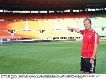 SOCCER - CL quali, Rapid vs Ajax VIENNA,AUSTRIA,28.JUL.15 - SOCCER - UEFA Champions League, qualification, SK Rapid Wien vs AFC Ajax Amsterdam, preview, training Ajax. Image shows head coach Frank de Boer (Ajax). Keywords: Wien Energie. GEPAxpictures xChristianxOrt