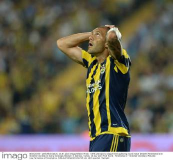 UEFA Champions League third qualifying round match between Fenerbahce and Shakhtar Donetsk at Sukru Saracoglu Stadium in Istanbul, Turkey, 28 July 2015 Final Score : Fenerbahce 0 - Shakhtar Donetsk 0 Pictured: Jose Fernandao of Fenerbahce. 