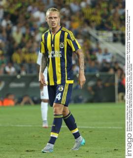UEFA Champions League third qualifying round match between Fenerbahce and Shakhtar Donetsk at Sukru Saracoglu Stadium in Istanbul, Turkey, 28 July 2015 Final Score : Fenerbahce 0 - Shakhtar Donetsk 0 Pictured: Simon Kjaer of Fenerbahce. 