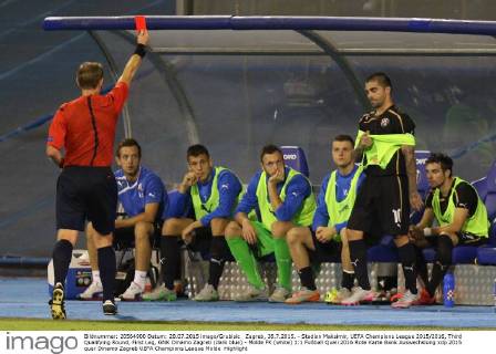 Zagreb, 28.7.2015. - Stadion Maksimir, UEFA Champions League 2015 2016, Third Qualifying Round, First Leg, GNK Dinamo Zagreb (dark blue) - Molde FK (white) 1:1