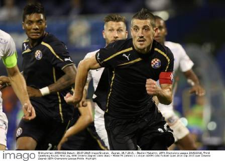Zagreb, 28.7.2015. - Stadion Maksimir, UEFA Champions League 2015 2016, Third Qualifying Round, First Leg, GNK Dinamo Zagreb (dark blue) - Molde FK (white) 1:1 Arijan ADEMI (16)
