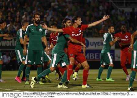 Davy De fauw of Club Brugge FOOTBALL : Panathinaikos Athen vs FC Club Brugge KV - Champions League - Quali - 28 07 2015 Photonewsx 
