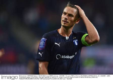 SOCCER - CL quali, RBS vs Malmoe SALZBURG,AUSTRIA,29.JUL.15 - SOCCER - UEFA Champions League, qualification, Red Bull Salzburg vs Malmoe FF. Image shows the disappointment of Markus Rosenberg (Malmoe). GEPAxpictures xFlorianxErtl