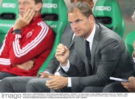 SOCCER - CL quali, Rapid vs Ajax VIENNA,AUSTRIA,29.JUL.15 - SOCCER - UEFA Champions League, qualification, SK Rapid Wien vs AFC Ajax Amsterdam. Image shows head coach Frank de Boer (Ajax). Keywords: Wien Energie. GEPAxpictures xMarioxKneisl