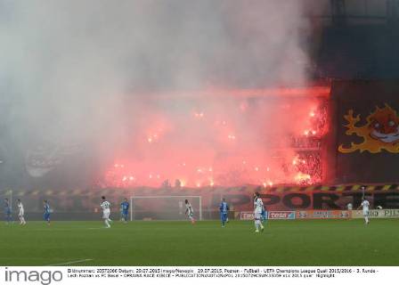 29.07.2015, Poznan - Fußball - UEFA Champions League Quali 2015 2016 - 3. Runde - Lech Poznan vs FC Basel - OPRAWA RACE KIBICE -  20150729CSWK35059