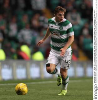Aktuell FuÃŸball, Champions League Quali, Celtic Glasgow - Qarabag Agdam 29.07.2015. Glasgow, Scotland. Champions League Third Qualifying Round First Leg. Celtic versus FK Qarabag. James Forrest xVagelisxGeorgarioux  ActionPlus11644943